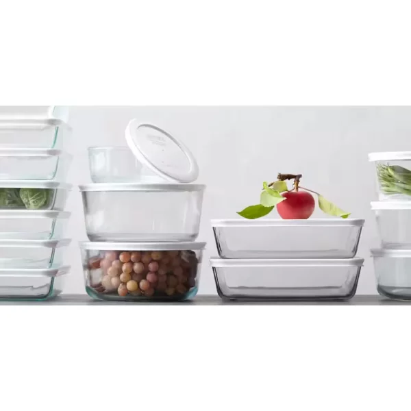 Simply Store 18-Piece Glass Storage Set with Assorted Colored Lids