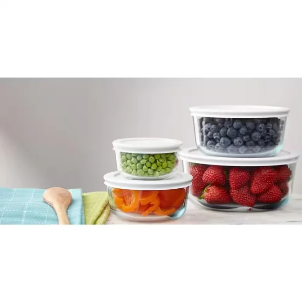 Simply Store 18-Piece Glass Storage Set with Assorted Colored Lids