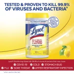 Lysol Disinfectant Wipes, Multi-Surface Antibacterial Cleaning Wipes, For Disinfecting and Cleaning, Lemon and Lime Blossom, 240 Count (Pack of 3)