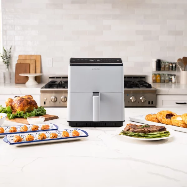 COSORI Dual Blaze 6.8-Quart Smart Air Fryer, Dual Heating Elements, Light Gray