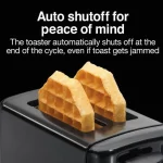 Proctor Silex 2 Slice Toaster, Auto Shut Off, Compact, Black, 22624