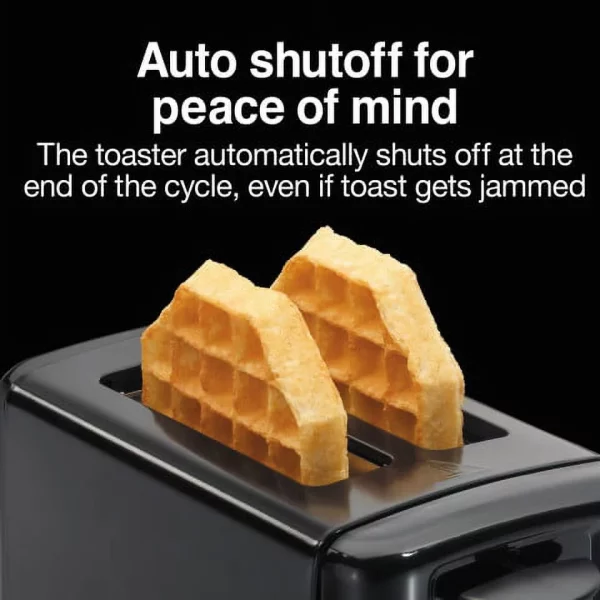 Proctor Silex 2 Slice Toaster, Auto Shut Off, Compact, Black, 22624