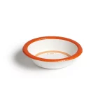 Perk Heavy-Weight Paper Bowl 12 oz. White/Orange 125/Pack (PK54332)