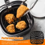 Gorware Air Fryer Grill Pan Stainless Steel Nonstick Air Fryer Crisper Plate for Air Fryer Cooking 9.05×9.44in