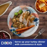 Dixie Disposable Paper Plates, Multicolor, 10 in, 50 Count