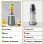 VAVSEA Portable Blender, Personal Blender for Shakes and Smoothies, BPA-Free 20oz Mini Blender with Travel Lids for Home Kitchen, Office and Sports, 500W