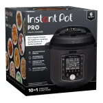 Instant Pot Pro 6-Quart Electric Pressure Cooker, 10-in-1 Slow Cooker, Rice/Grain Cooker, Steamer, Sauté, Sous Vide, Yogurt Maker, Sterilizer and Warmer