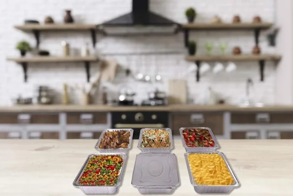 Displastible Disposable Aluminum Pans with Lids Freezer and Oven-Safe 2.25 Pans 10 Pack