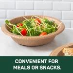 EcoSmart by Dixie Disposable Paper Bowls, Brown, 20 Ounce, 25 Count