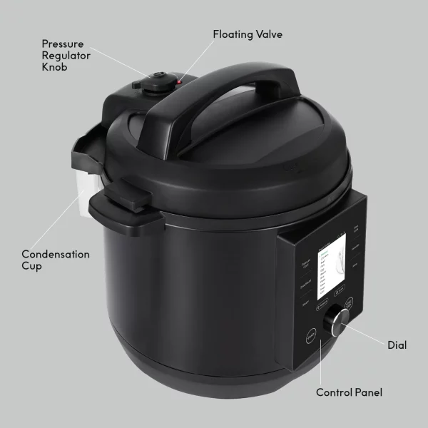 CHEF iQ 6 Qt Multi-Functional WIFI Smart Pressure Cooker, Multi-Function, Black