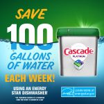 Cascade Platinum ActionPacs Dishwasher Detergent, Fresh Scent, 62 Count