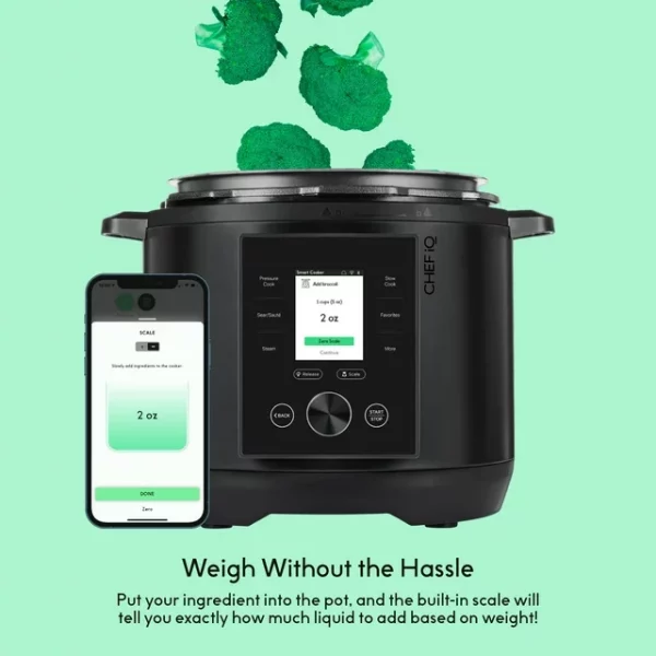 CHEF iQ 6 Qt Multi-Functional WIFI Smart Pressure Cooker, Multi-Function, Black