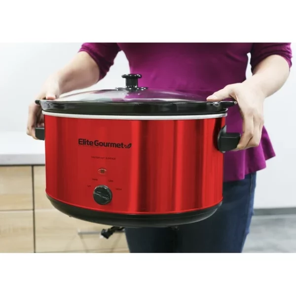 Elite Gourmet 8.5Qt. Stainless Steel Slow Cooker