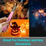 Illuminlabs Electric Lighter – USB Rechargeable Candle lighter, Windproof Flameless Plasma Arc Lighter for BBQ Grill, Camping, Stove, 7.5” Long Stick Lighter,Rose Gold