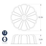 Nordic Ware Formed Aluminum Rose Gold Classic Bundt Pan, 12 Cup, 10.3" x 10.3" x 3.6"