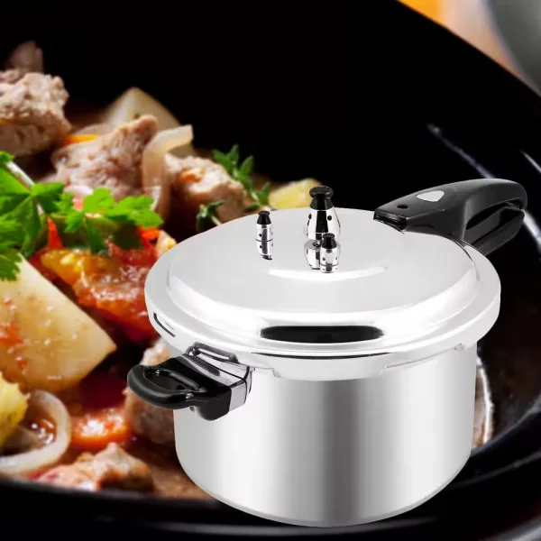 8 qt. Aluminum Stovetop Pressure Cooker Pot with Steam Release Valve