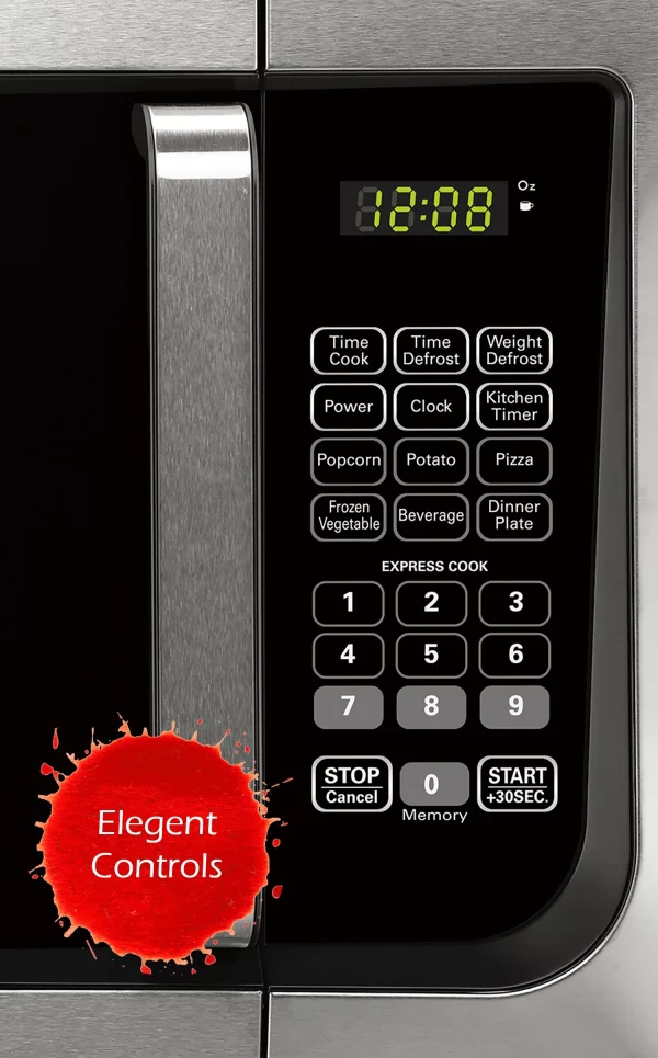 BLACK+DECKER EM925AJK-P1 0.9 Cu. Ft. Microwave With Pull Handle, Stainless Steel