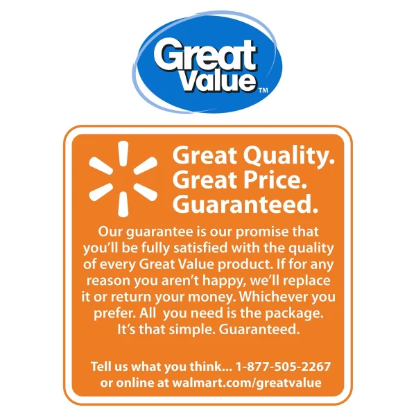 Great Value Everyday Strong, Soak Proof, Microwave Safe, Disposable Paper Plates, 10", White, 100 Count