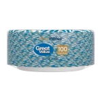 Great Value Ultra Disposable Paper Dinner Plates, White, 10 inch, 100 Plates, Patterned