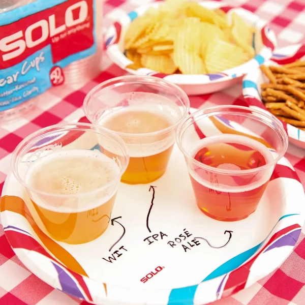 Solo Disposable Plastic Cups, Clear, 9oz, 50 Count