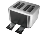 Farberware Touchscreen 4-Slice Toaster, Stainless Steel and Black, New