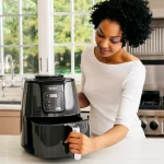4 qt. Electric Black Air Fryer with Recipe Book (AF101)