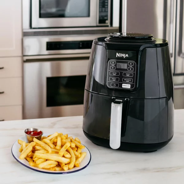 4 qt. Electric Black Air Fryer with Recipe Book (AF101)