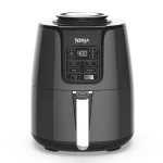 4 qt. Electric Black Air Fryer with Recipe Book (AF101)