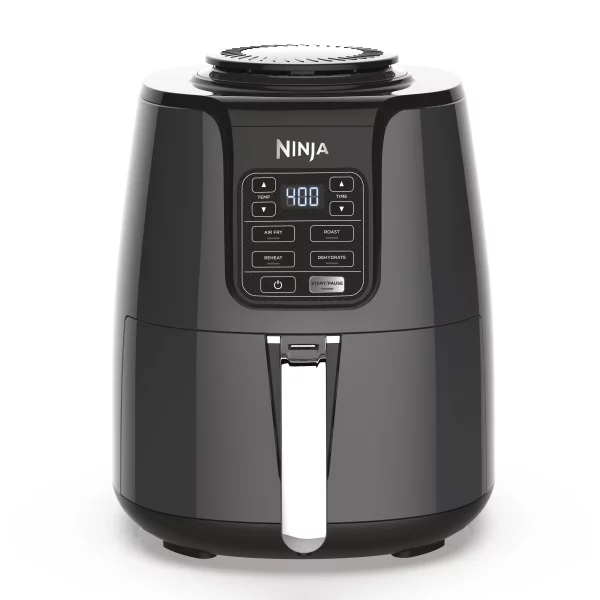 4 qt. Electric Black Air Fryer with Recipe Book (AF101)