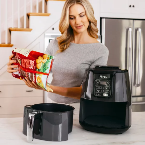 4 qt. Electric Black Air Fryer with Recipe Book (AF101)