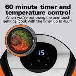 3.4 Qt. Black Air Fryer with Nonstick Basket