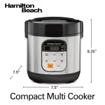 Compact 1.5 Qt. Stainless Steel Electric Multi-Cooker