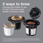 1-Cup Black and Stainless Steel Drip Coffee Maker with 40 oz. Reservoir