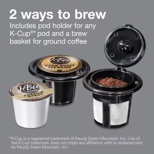 1-Cup Black and Stainless Steel Drip Coffee Maker with 40 oz. Reservoir