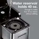 1-Cup Black and Stainless Steel Drip Coffee Maker with 40 oz. Reservoir