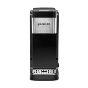 1-Cup Black and Stainless Steel Drip Coffee Maker with 40 oz. Reservoir