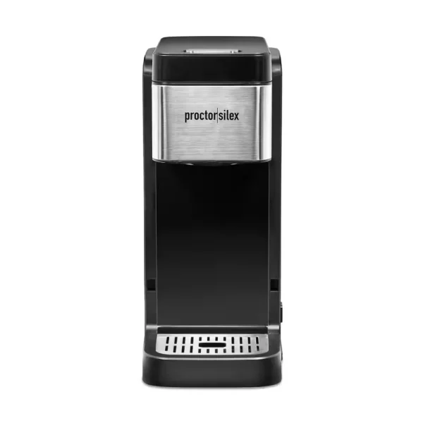 1-Cup Black and Stainless Steel Drip Coffee Maker with 40 oz. Reservoir