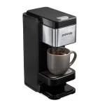1-Cup Black and Stainless Steel Drip Coffee Maker with 40 oz. Reservoir