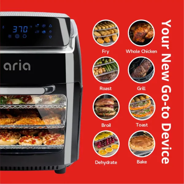 10 qt. Black AirFryer with Recipe Book