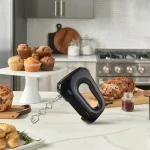 MultiMix HM1010BK 5-Speed Black Hand Mixer with MultiWhisk Beater, Dough Hook, Accessories Storage Bag