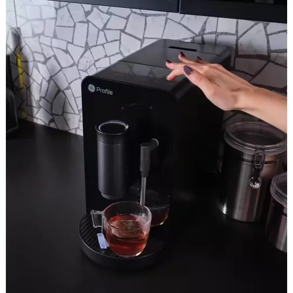 1- Cup Automatic Espresso Machine in Black with Built in Grinder, Frother, Frothing Pitcher, and WiFi Connected