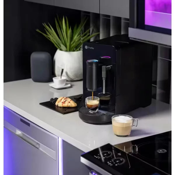 1- Cup Automatic Espresso Machine in Black with Built in Grinder, Frother, Frothing Pitcher, and WiFi Connected
