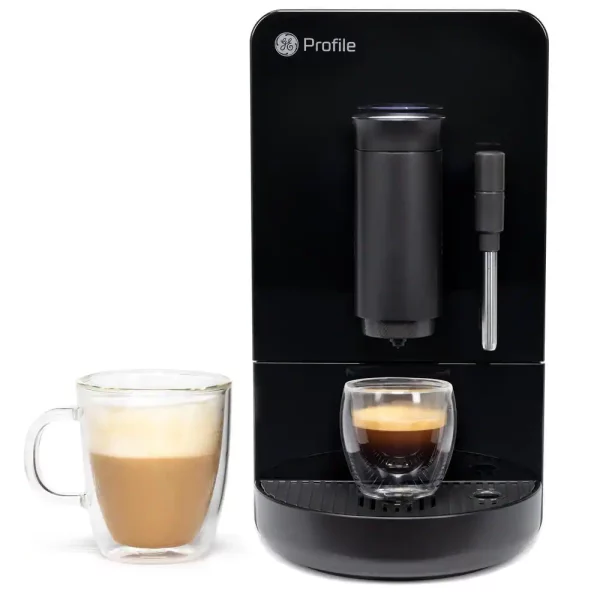 1- Cup Automatic Espresso Machine in Black with Built in Grinder, Frother, Frothing Pitcher, and WiFi Connected