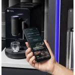 1- Cup Automatic Espresso Machine in Black with Built in Grinder, Frother, Frothing Pitcher, and WiFi Connected