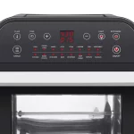 12.7 Qt. Black Rotisserie Oven and Air Fryer with Recipe Book