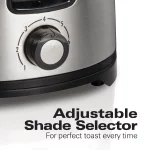 750-Watt 2-Slice Black and Stainless Steel Wide Slot Toaster