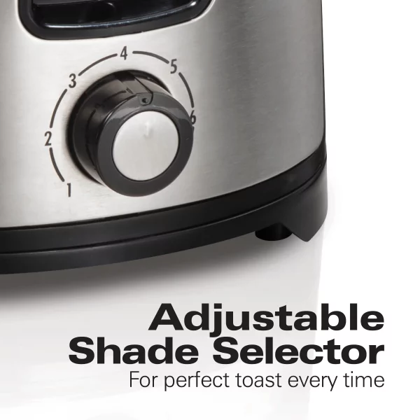 750-Watt 2-Slice Black and Stainless Steel Wide Slot Toaster