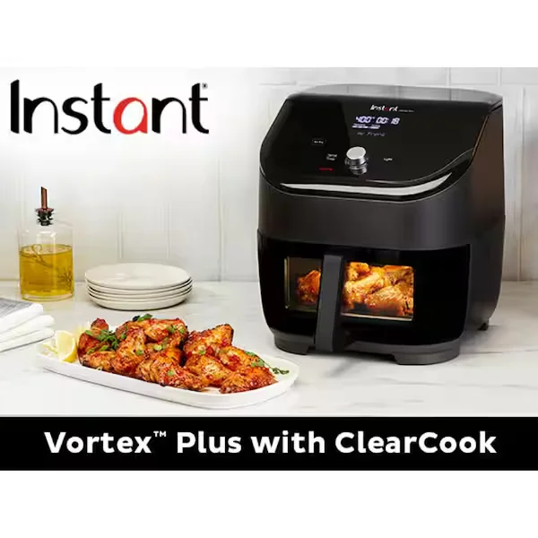 Instant Vortex Plus 6 qt. Black Air Fryer with ClearCook