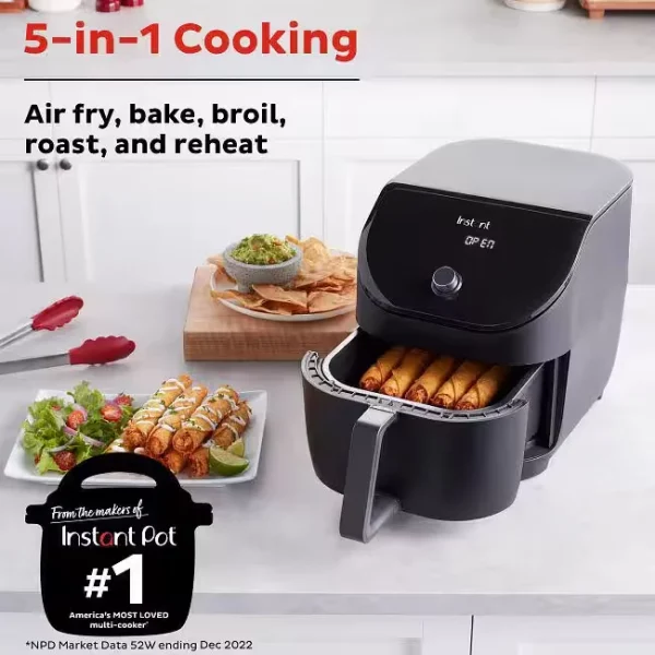6 qt. Black Vortex Slim Air Fryer