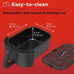 6 qt. Black Vortex Slim Air Fryer